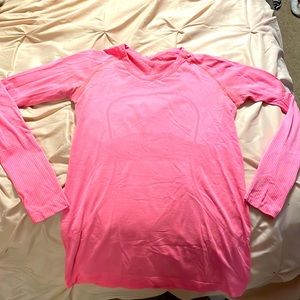 Lululemon long sleeve, size 10, pink